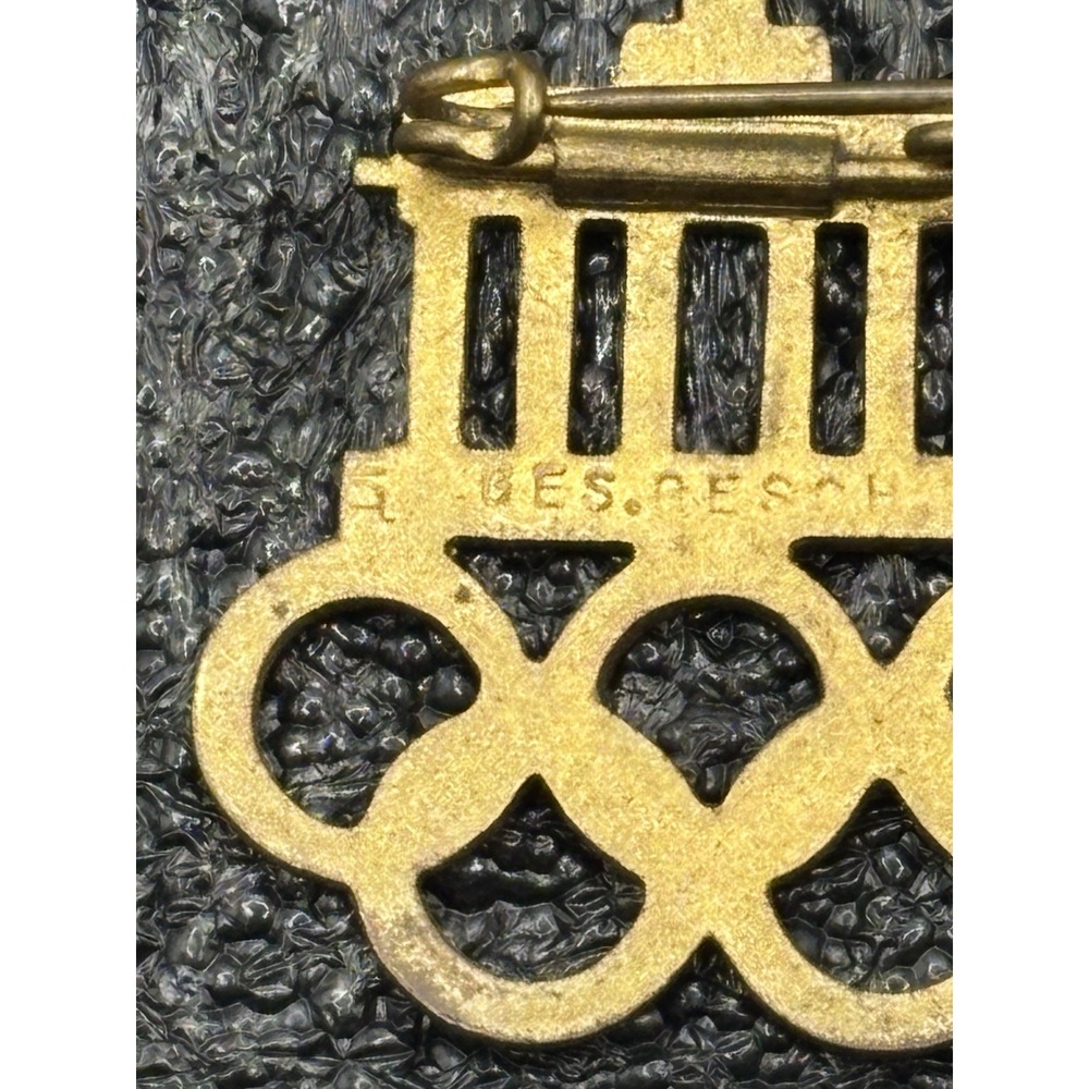 VTG 1936 XL Olympiade BERLIN Olympic Games Brandenburg Gate PIN BADGE GERMANY‎ - Picture 6 of 7